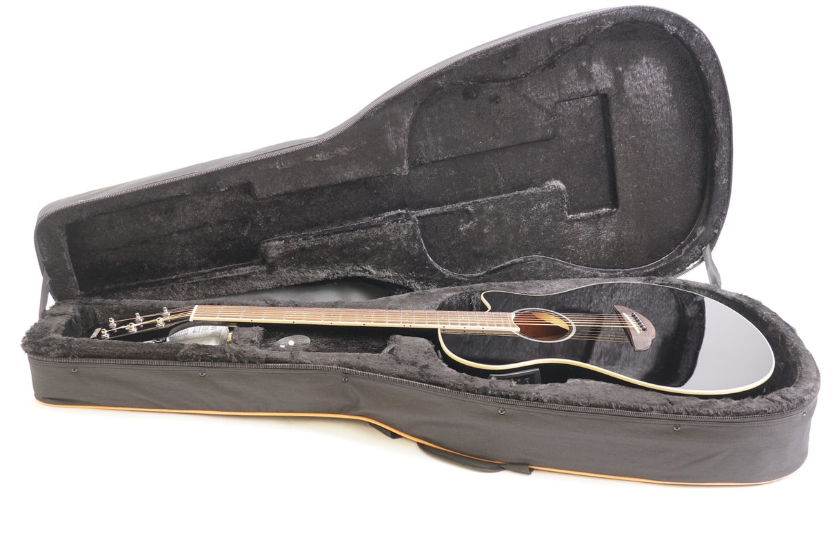 Yamaha APX600BL Thinline Acoustic-Electric Guitar (Black) Bundle with Gig Bag (Used)