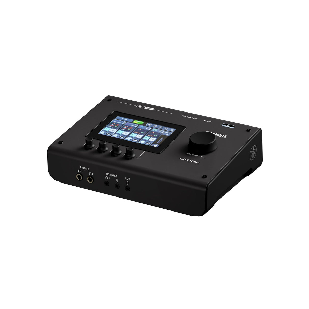Yamaha URX44 6 In/4 Out Dual USB-C Audio Interface with Touchscreen (Black)