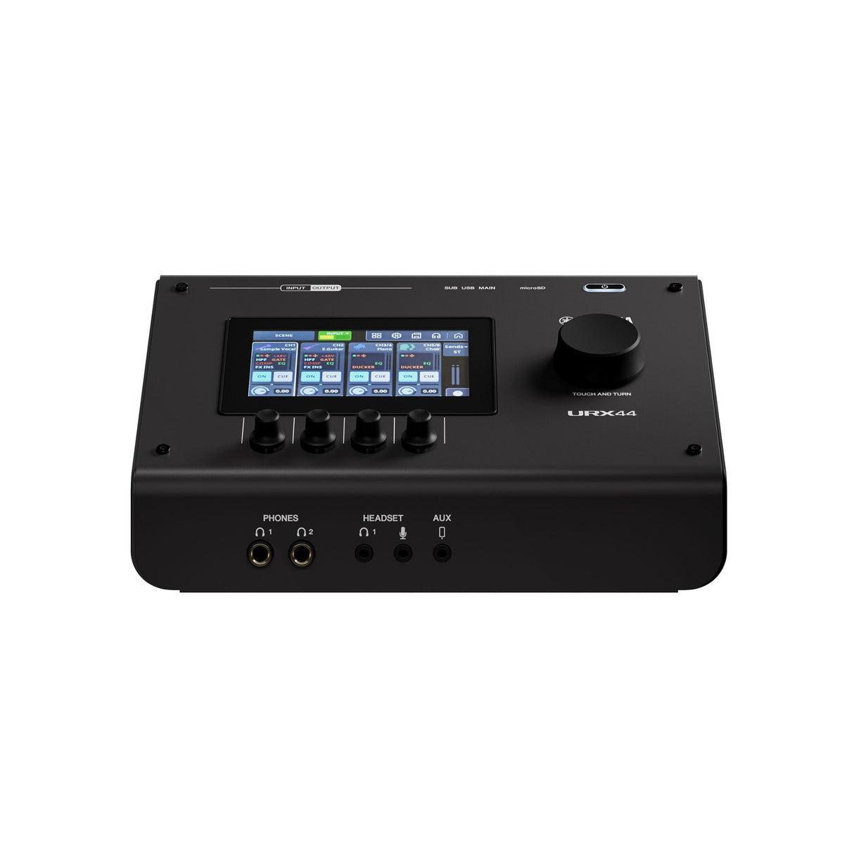 Yamaha URX44 6 In/4 Out Dual USB-C Audio Interface with Touchscreen (Black)