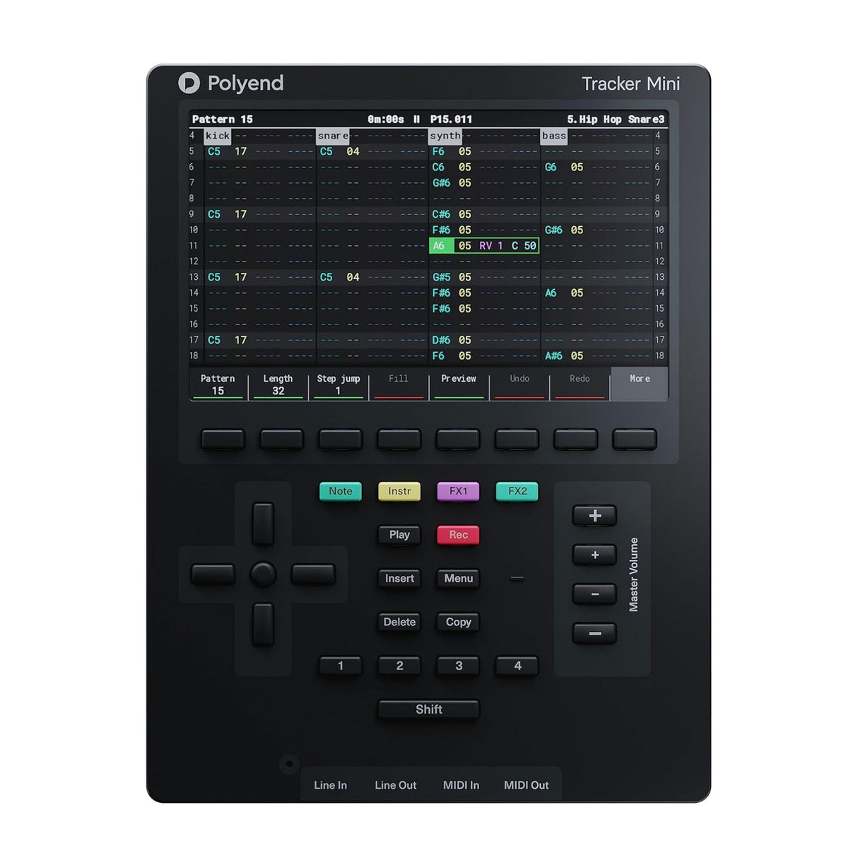 Polyend Tracker Mini Portable Standalone Audio Workstation