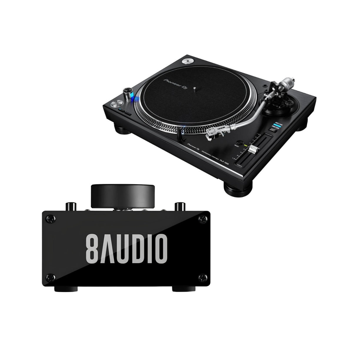 Pioneer DJ PLX-1000 Direct Drive Analog Turntable (Black) with Amplifier System