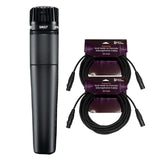 Shure SM57 Instrument Microphone with 2 x XLR Cables (Open Box)