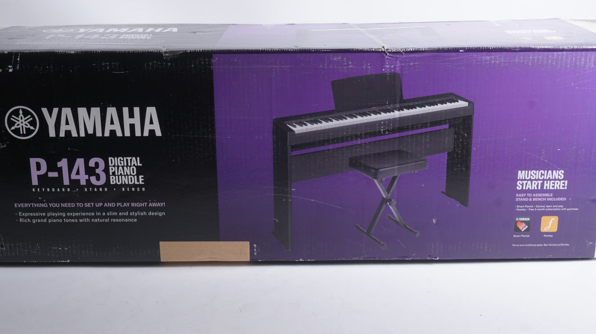 Yamaha P143LXB Digital Piano Home Bundle (Black) (Open Box)