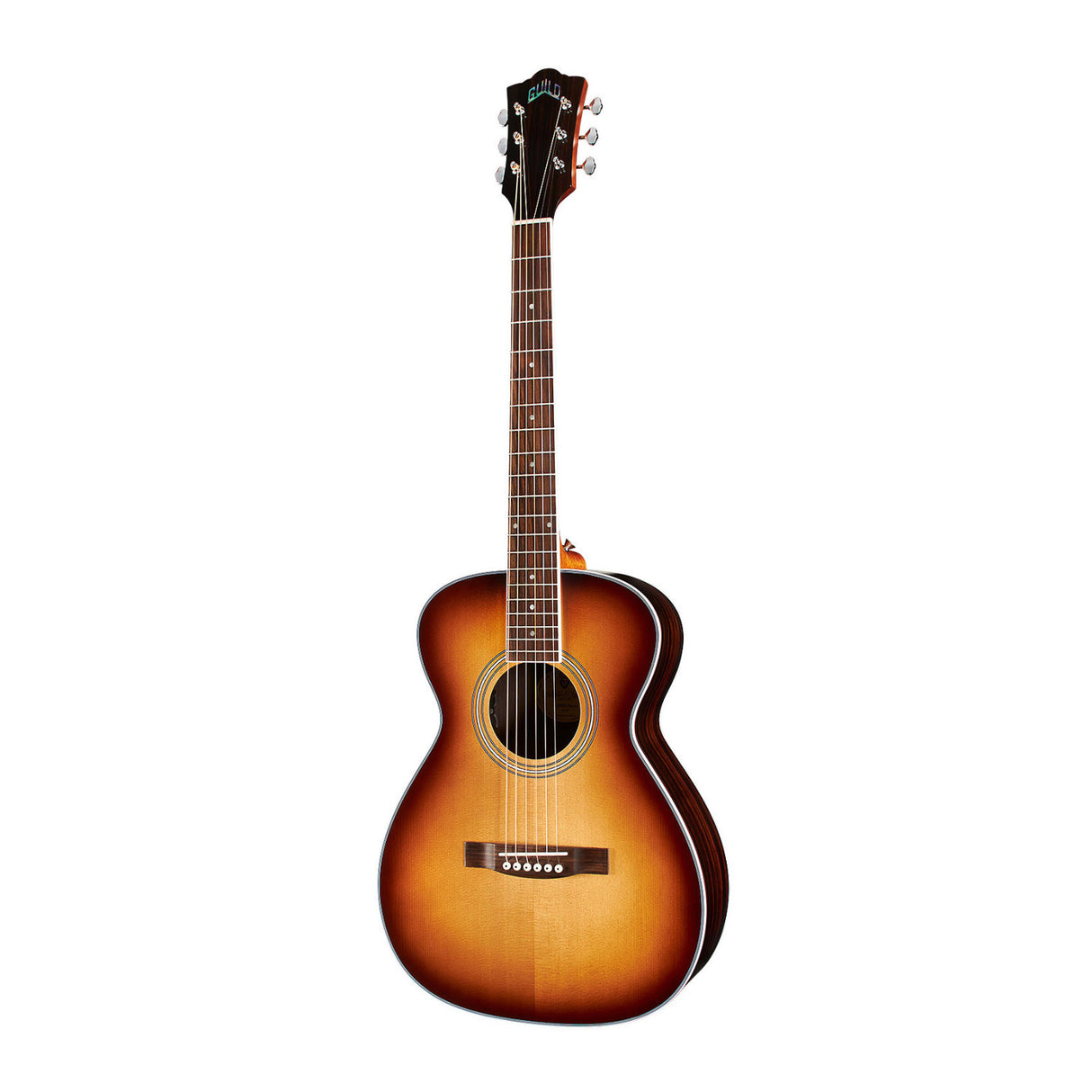 Guild Deluxe Edge Burst Acoustic Electric Guitar with RW (Polyurethane Finish)