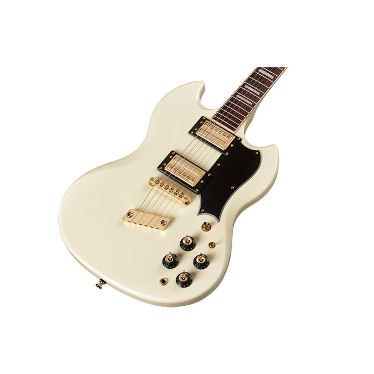 Guild Polara Kim Thayil Electric Guitar with Mahogany Body (Vintage White)
