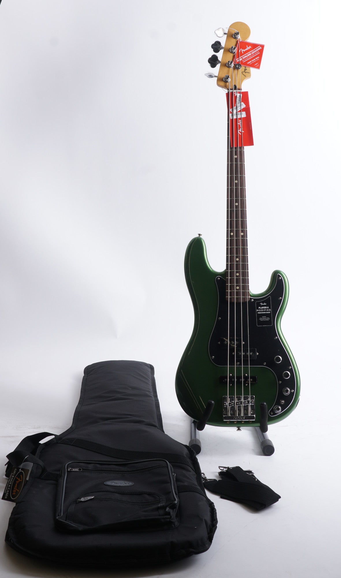 Fender Player II Modified Active Precision Harvest Green Metallic Bass Guitar (Used)