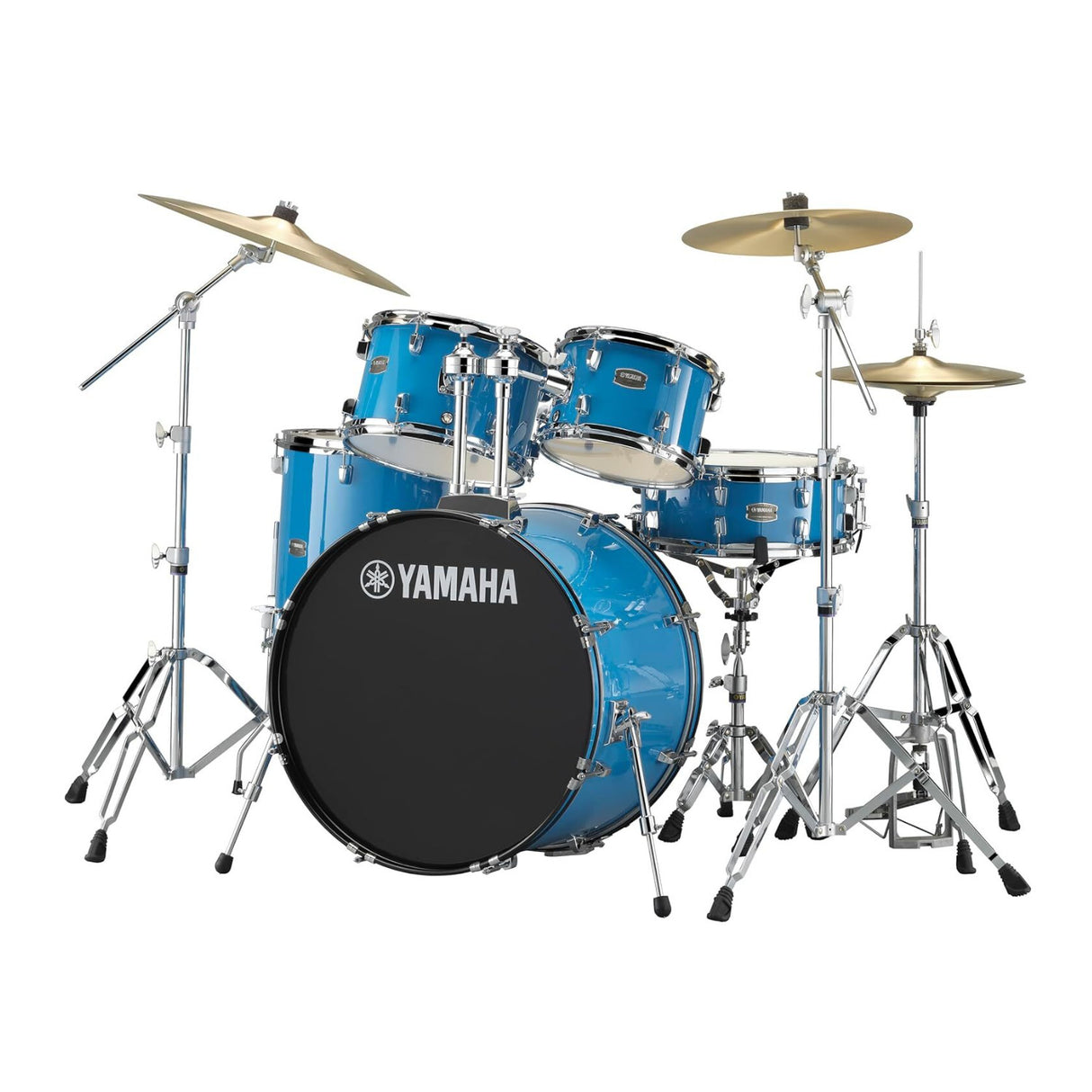 Yamaha Rydeen 5-Piece Drum Set with Poplar Shells and P3 Bass Drum Head Sky Blue
