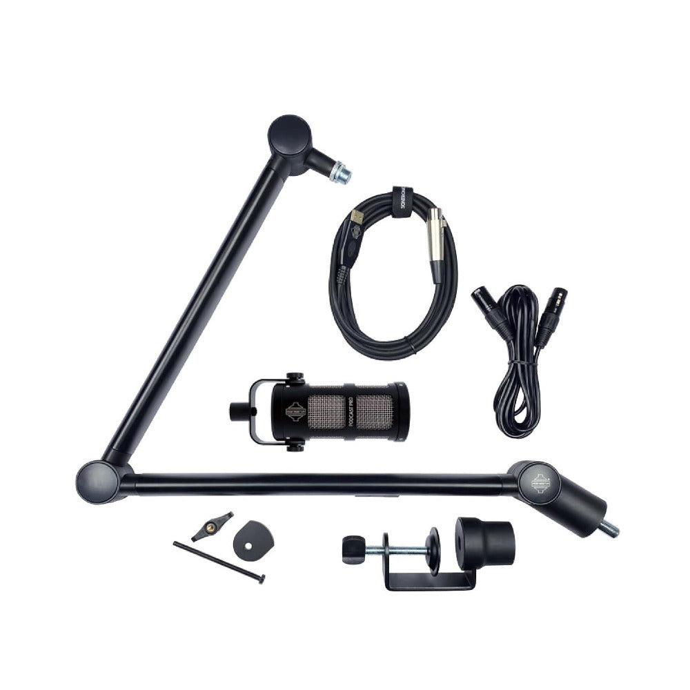Sontronics Voicecasting Pack Podcast and Streaming Microphone Bundle (Black)