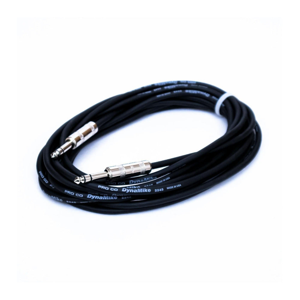 Pro Co Excellines BP-20 1/4-Inch TRS Balanced Patch Cable 20-Foot