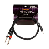 Yamaha MG06 6-Input Compact Stereo Mixer Bundle with 1/4-Inch TRS Cables, Breakout Cable, and Cable