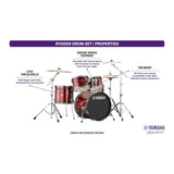 Yamaha RDP2F5 Rydeen 5-Piece Shell Pack (Burgundy Glitter)