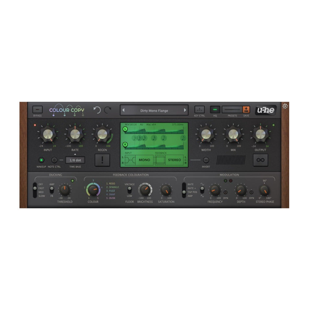 u-he Colour Copy Analog BBD Delay Plug-In with Five Colour Modes and Stereo Control