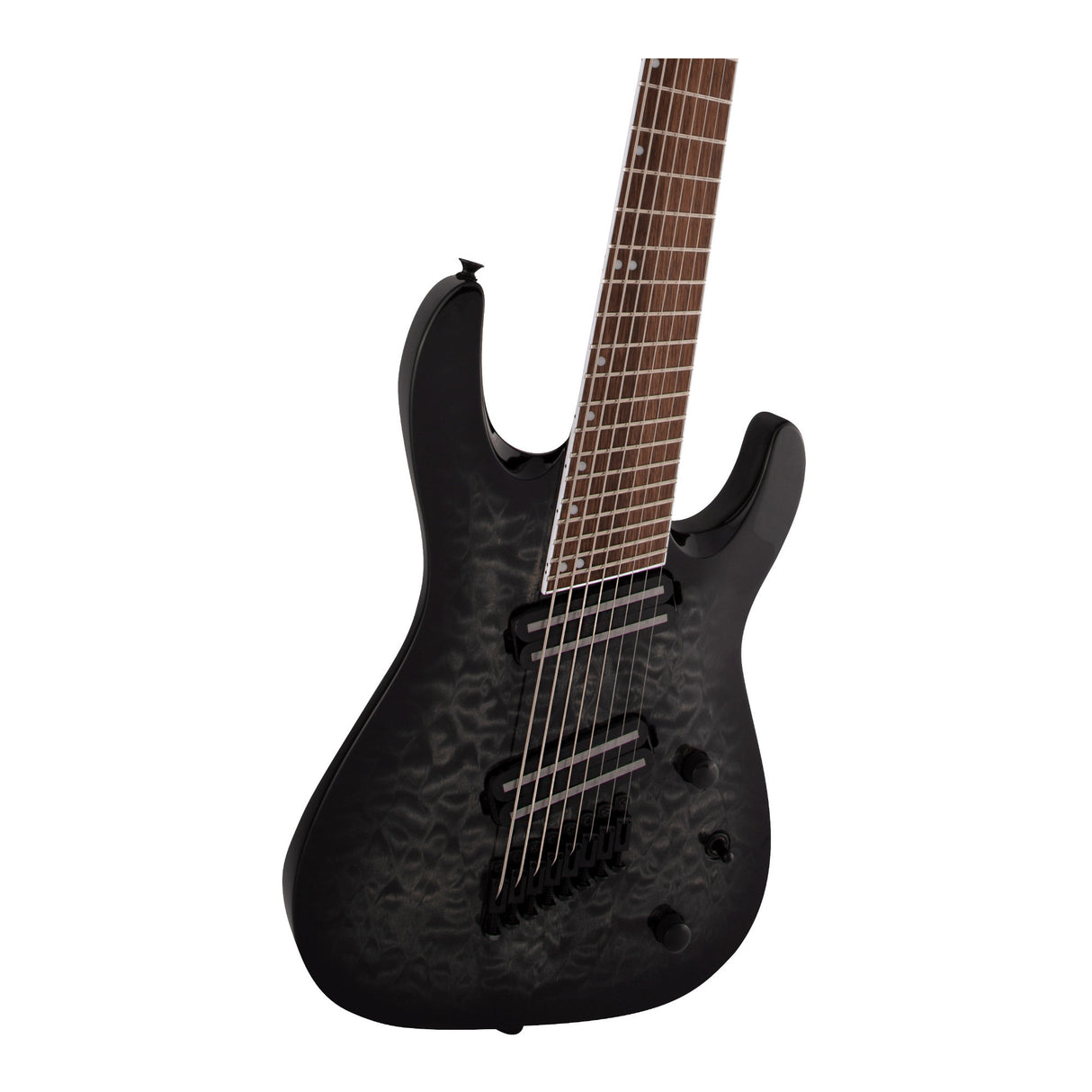 Jackson X Series Soloist Arch Top SLATX8Q MS Guitar (Transparent Black Burst)