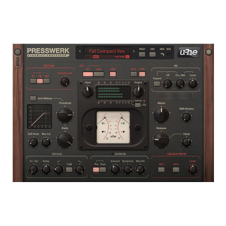 u-He Presswerk Compressor Plugin with Analog Saturation Sidechain Parallel Compression