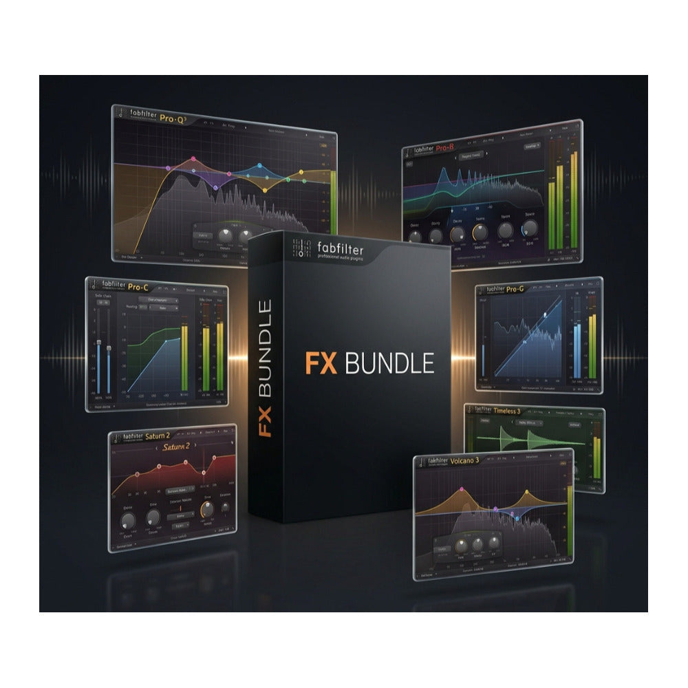 FabFilter FX Bundle Pro-Q 4 Pro-R Pro-C 3 Audio Effects Plugins for Mixing and Audio Production