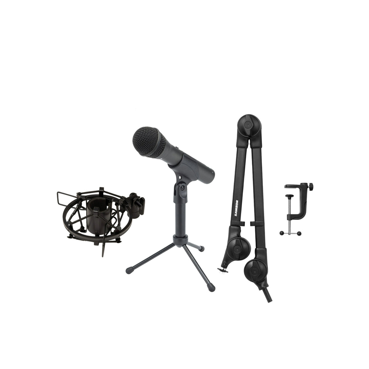 Samson Q2U USB Microphone Recording and Podcasting Pack and Shock Mount Bundle (Open Box)