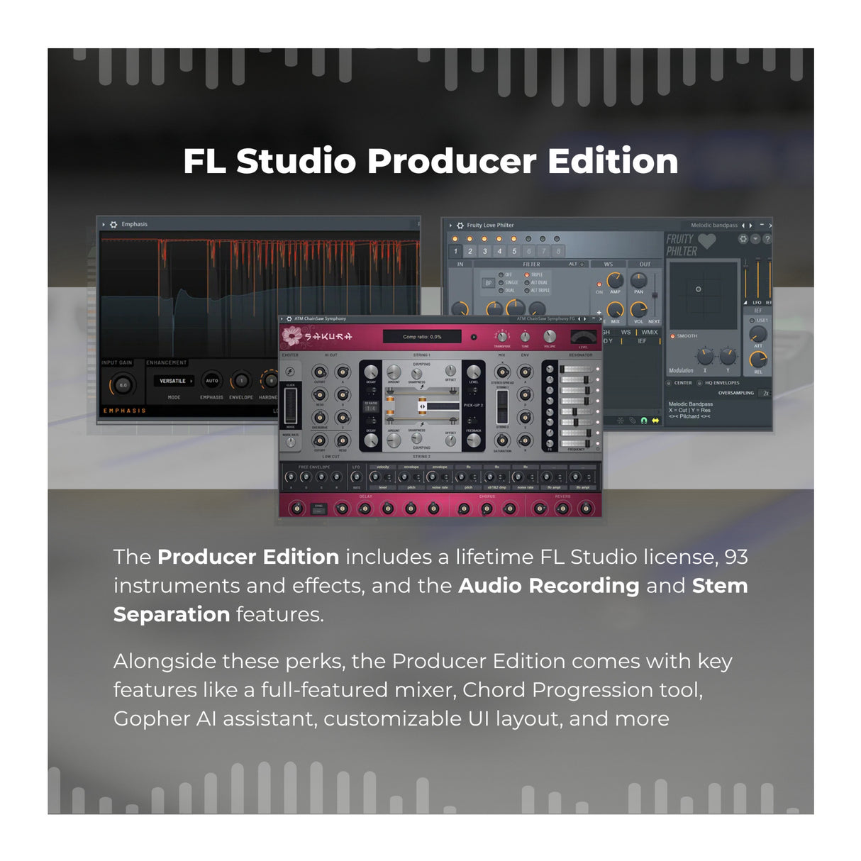 FL Studio Producer Edition Pro Music Production Software with Lifetime License and 93 Plugins