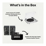 Audio Technica AT-LP3XBT Automatic Wireless Belt-Drive Turntable (White) Bundle
