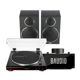Audio-Technica AT-LP60X Automatic Belt-Drive Stereo Turntable (Brown) Bundle