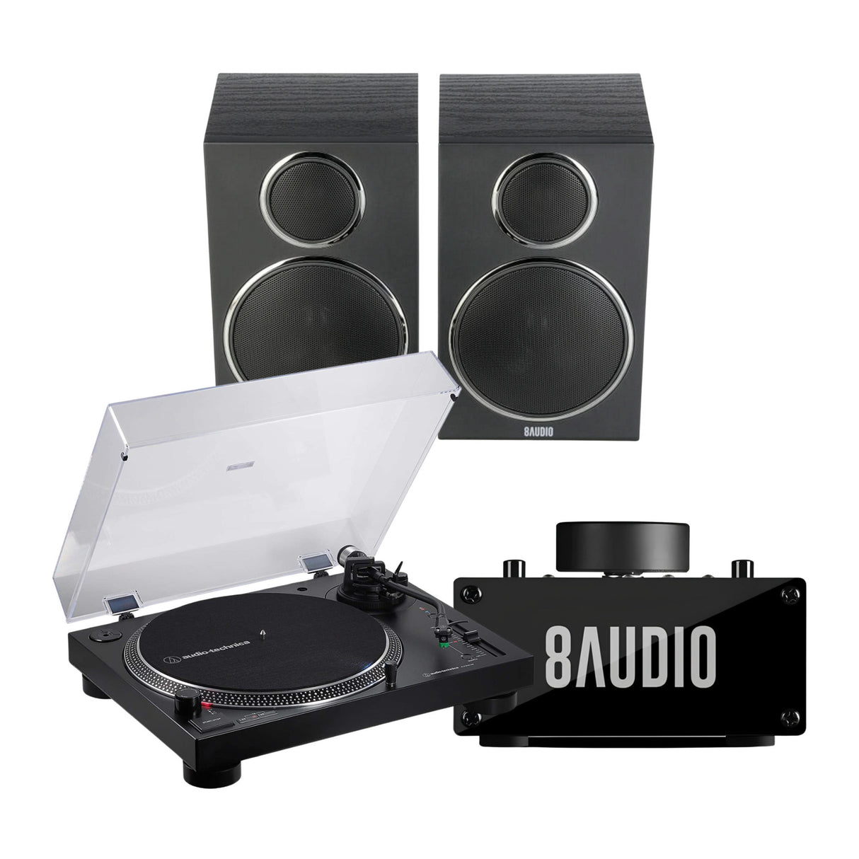 Audio Technica AT-LP120XBT-USB Wireless Direct-Drive USB Turntable Bundle