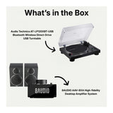 Audio Technica AT-LP120XBT-USB Wireless Direct-Drive USB Turntable Bundle