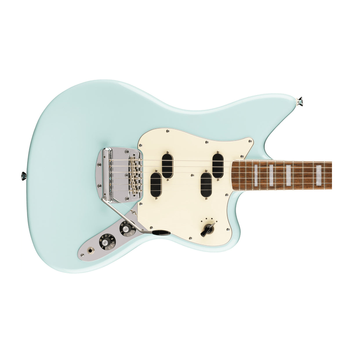 Fender Squier Paranormal Electric VI Electric Guitar with Indian Laurel Fingerboard (Daphne Blue)