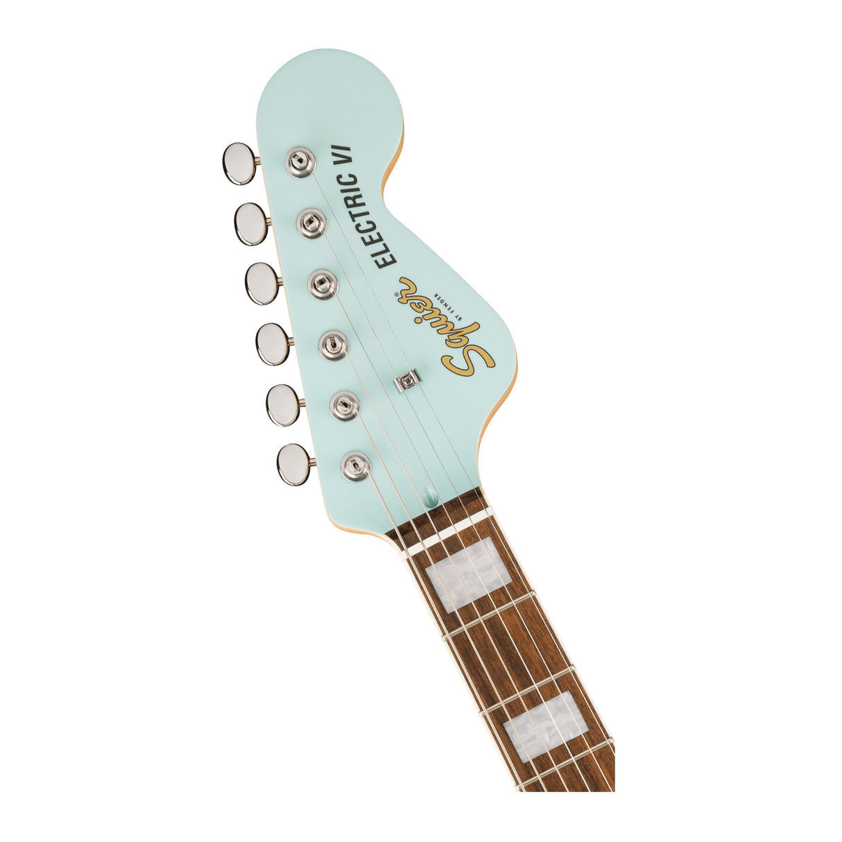 Fender Squier Paranormal Electric VI Electric Guitar with Indian Laurel Fingerboard (Daphne Blue)