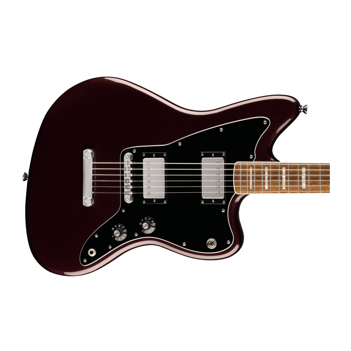 Squier Paranormal Baritone Jazzmaster HH Electric Guitar with Indian Laurel Fingerboard (Oxblood)