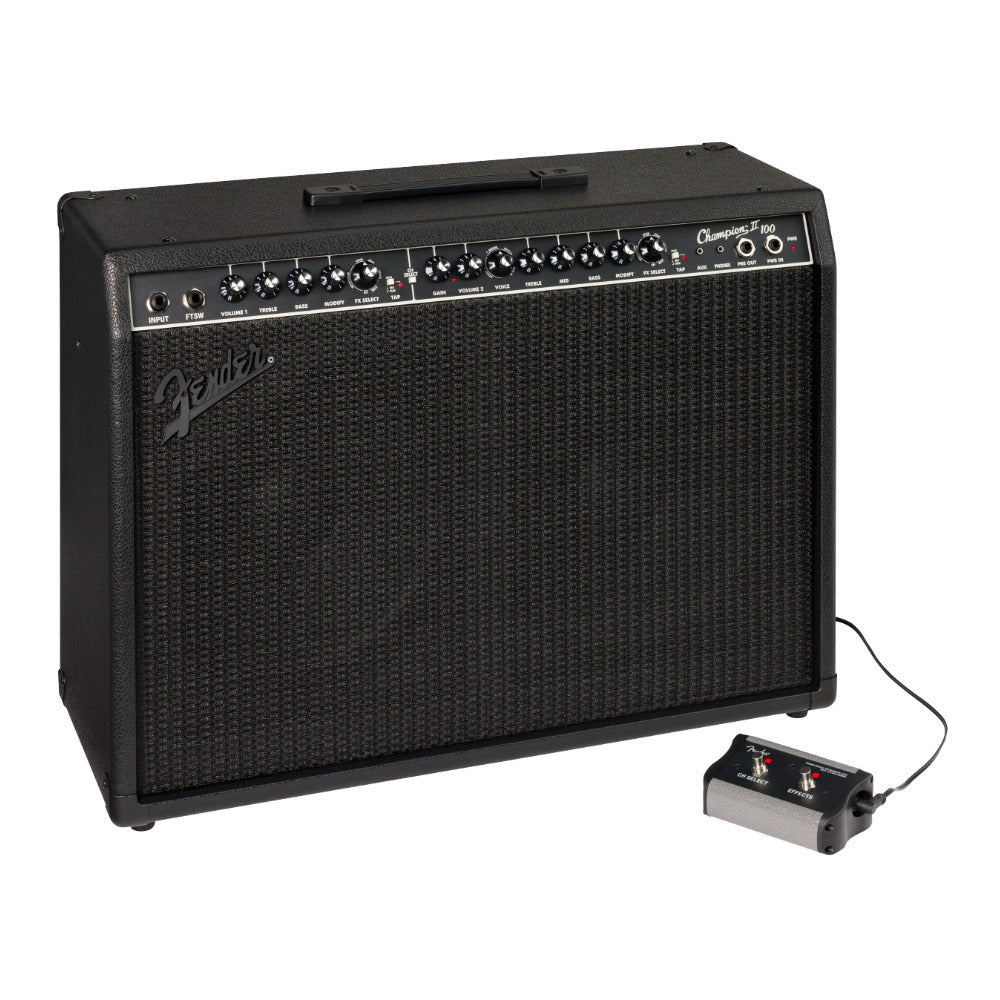 Fender Champion II 100 Blackout Digital Guitar Amplifier 120V (Black)