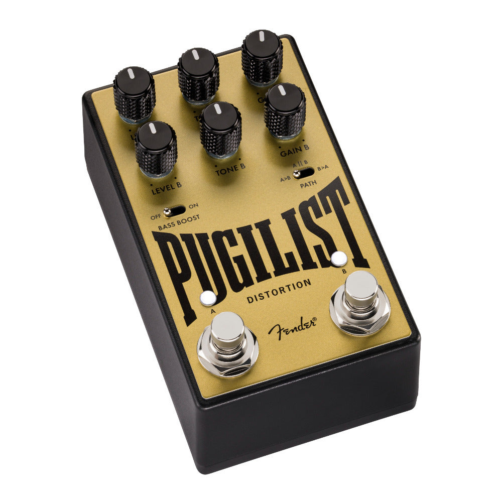 Fender Pugilist V2 Dual Distortion Guitar Effects Pedal (Gold)