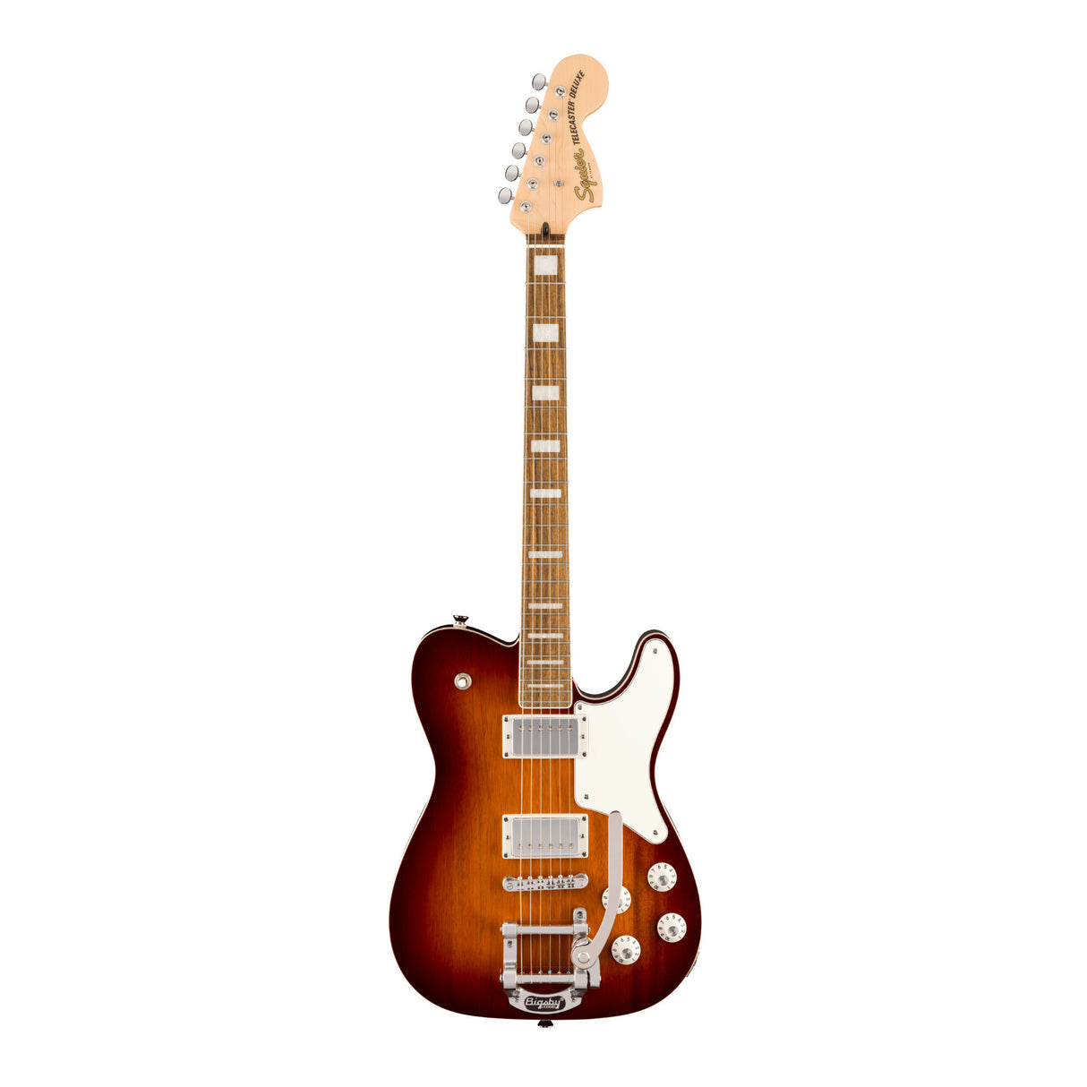 Fender Paranormal Troublemaker Telecaster Deluxe Bigsby with Laurel Fingerboard (Honey Sunburst)