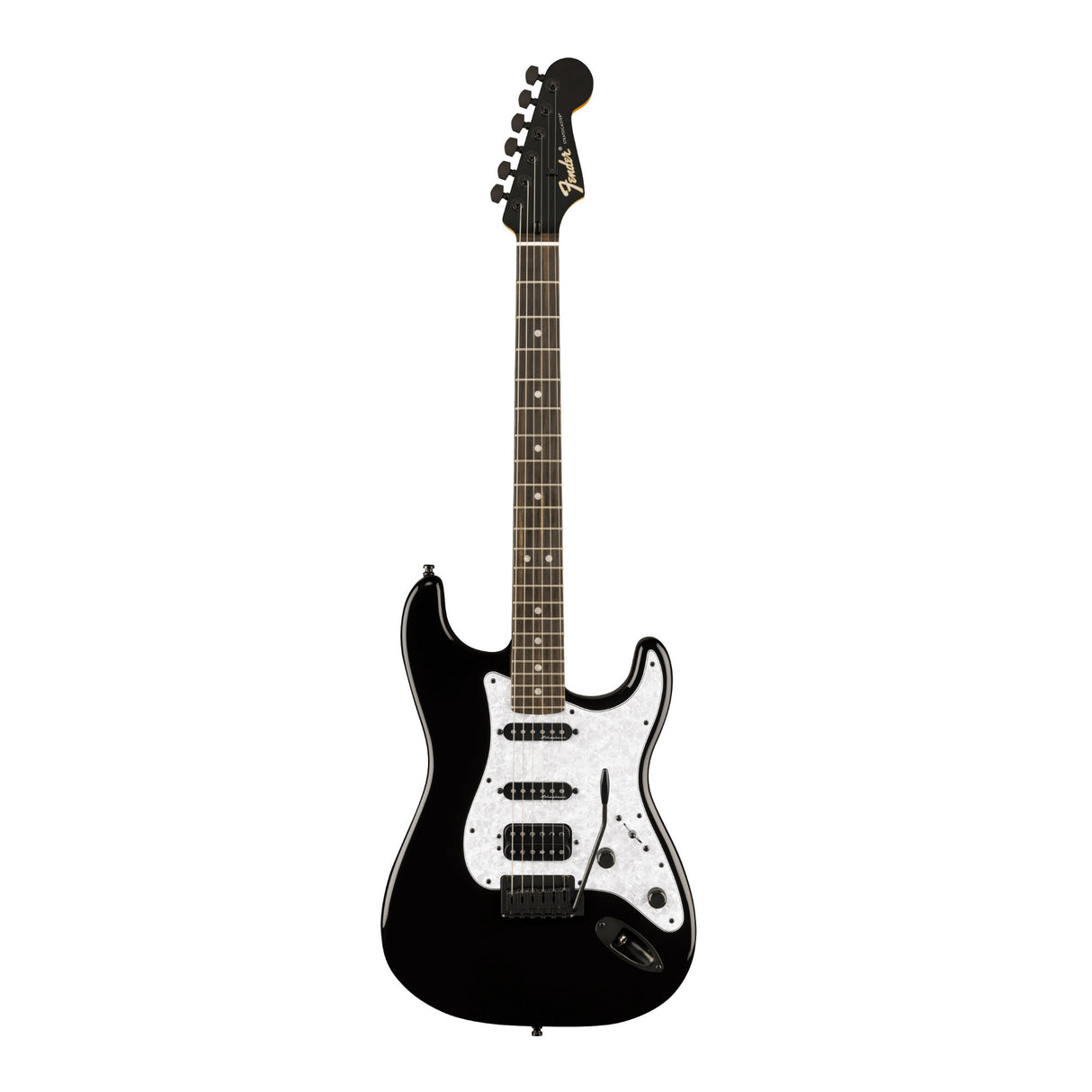 Fender Limited Edition Player Fusion Stratocaster HSS 6-String Electric Guitar with Gig Bag (Black)