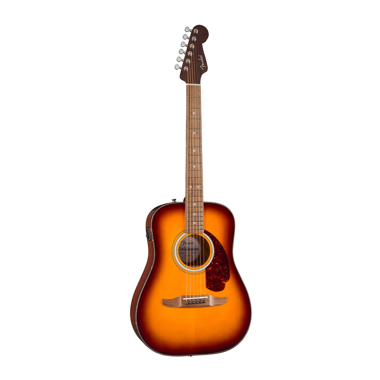 Fender California Deluxe Redondo Jr. E Acoustic-Electric Guitar with C-Shaped Neck (Honey Sunburst)