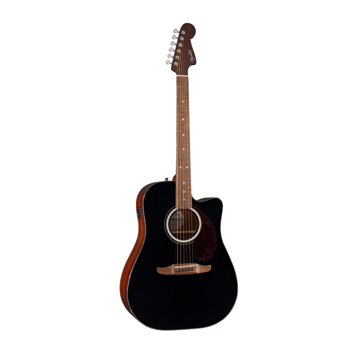 Fender California Deluxe Redondo CE Dreadnought Acoustic-Electric Guitar with C-shaped Neck (Black)