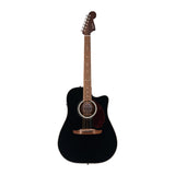Fender California Deluxe Redondo CE Dreadnought Acoustic-Electric Guitar with C-shaped Neck (Black)