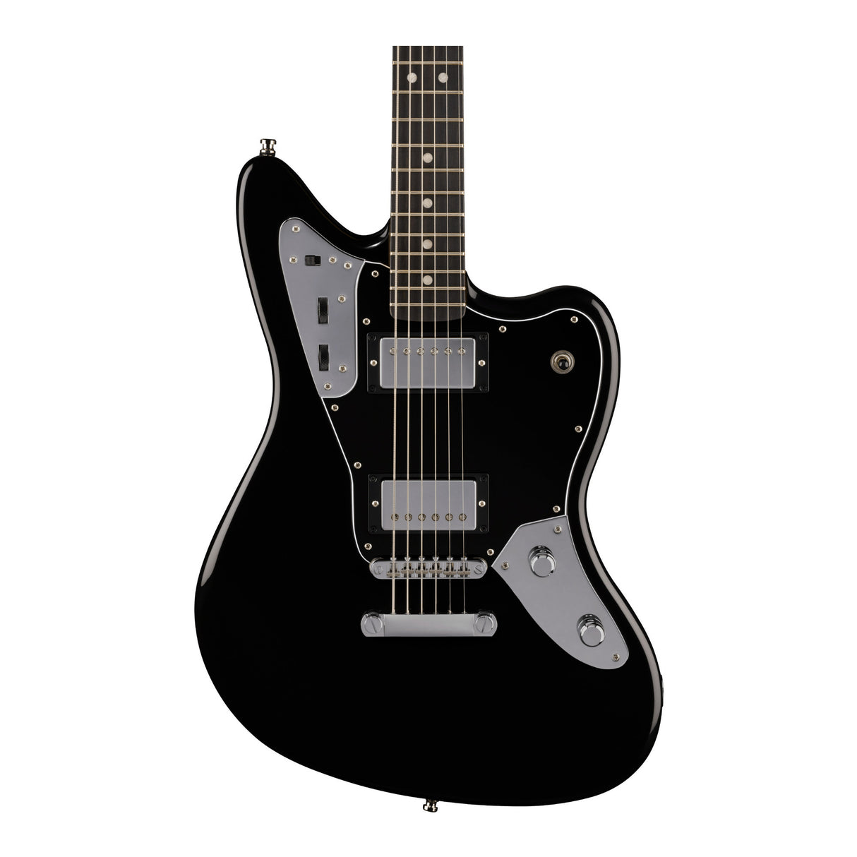 Fender Limited Edition Player Fusion Jaguar Baritone 6-String Electric Guitar with Gig Bag (Black)