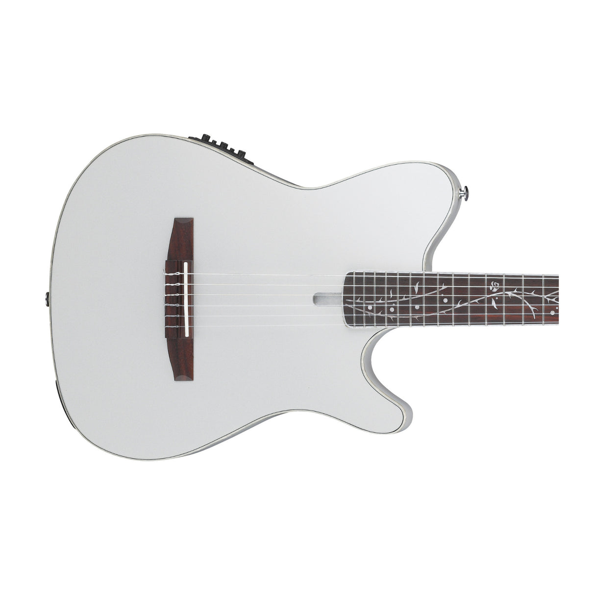 Ibanez Tim Henson TOD10NSMF Electric Nylon Guitar with Modified FRH Body (Silver Metallic Flat)