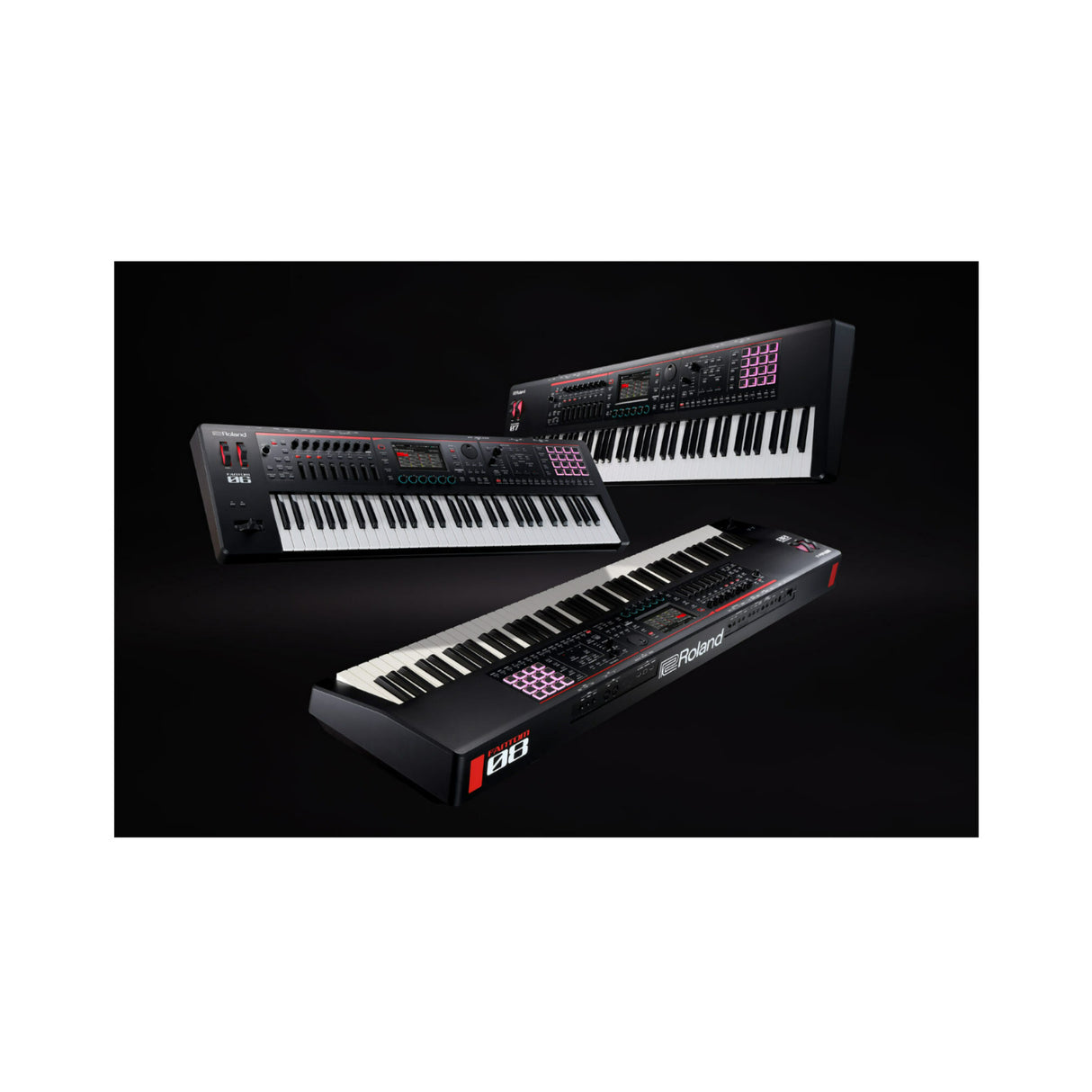 Roland 88-Note FANTOM-08 Synthesizer Keyboard with Stand, Bench, and MIDI Cables