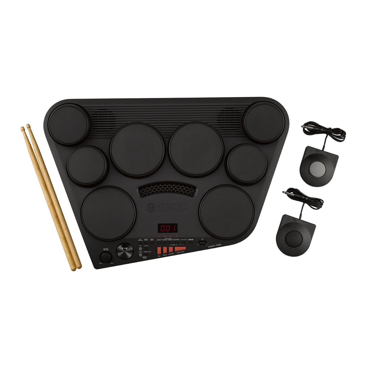 Yamaha DD-75 All-In-One Portable Digital Drums with 2 Foot Pedals