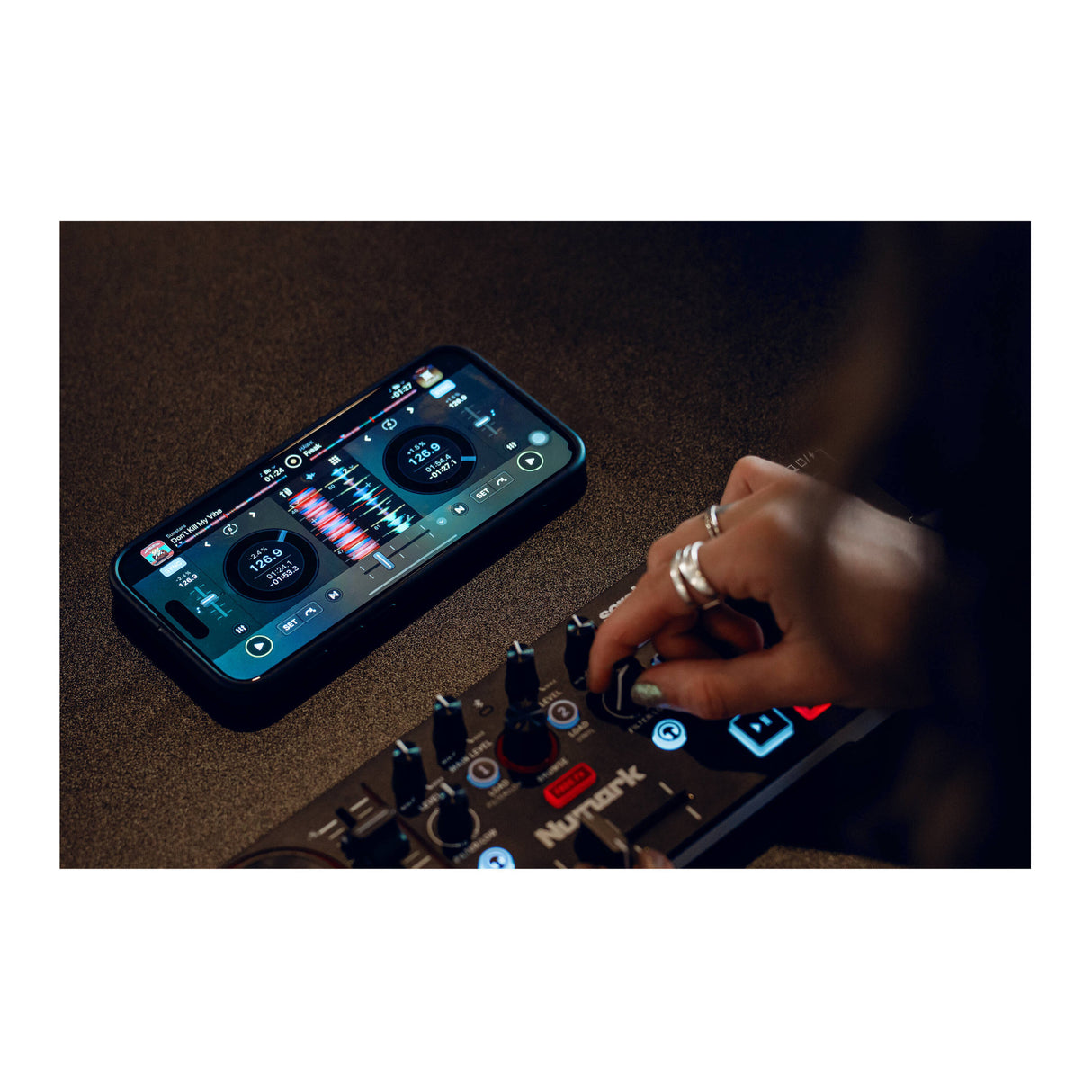 Numark MixTrack Go Ultra-Portable 2-Deck DJ Controller with Stems Control
