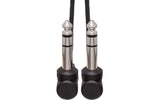 Hosa Balanced Interconnect, Right-angle 1/4 in TRS to Same, 3 ft