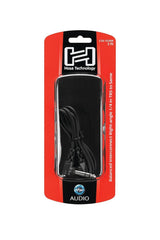 Hosa Balanced Interconnect, Right-angle 1/4 in TRS to Same, 3 ft
