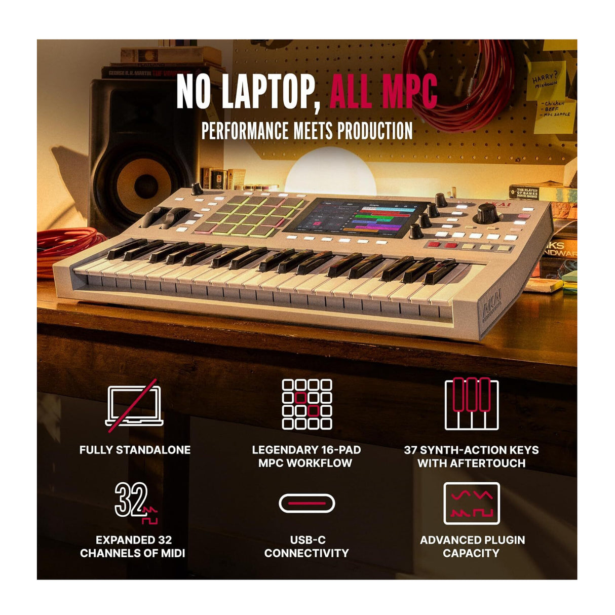 Akai Professional MPC Key 37 G2 Standalone Music Production Keyboard
