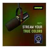 Shure MV7+ XLR and USB Podcast Dynamic Microphone with Stand