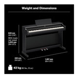 Yamaha Arius Series YDP-166R 88-Key Weighted Digital Home Piano with Bench (Rosewood)