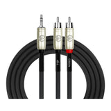 Kirlin Y-364PRL 3.5mm Stereo Plug to Dual RCA Cable