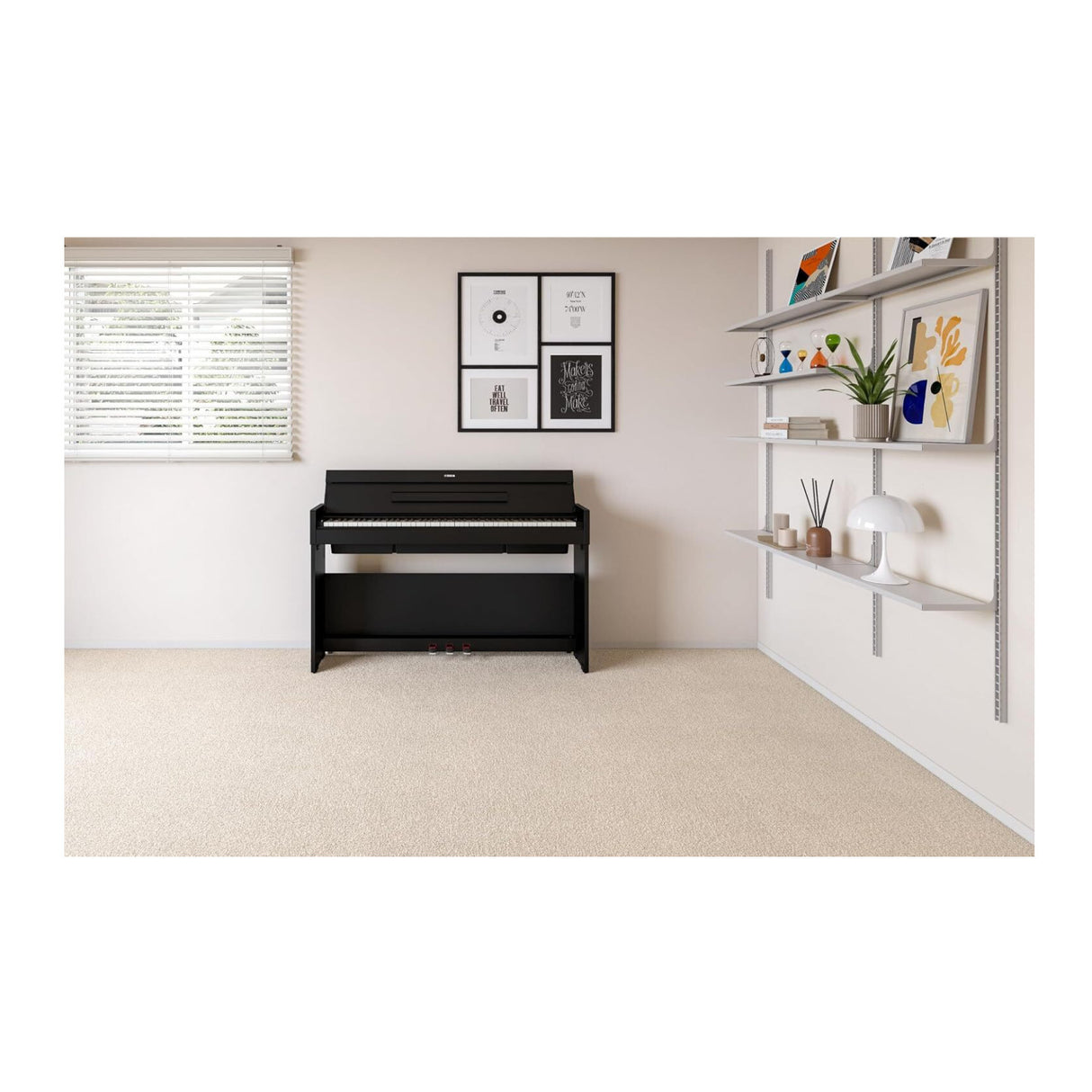 Yamaha Arius YDP-S36B Compact 88-Key Home Digital Piano with 3-Pedal Unit (Black)