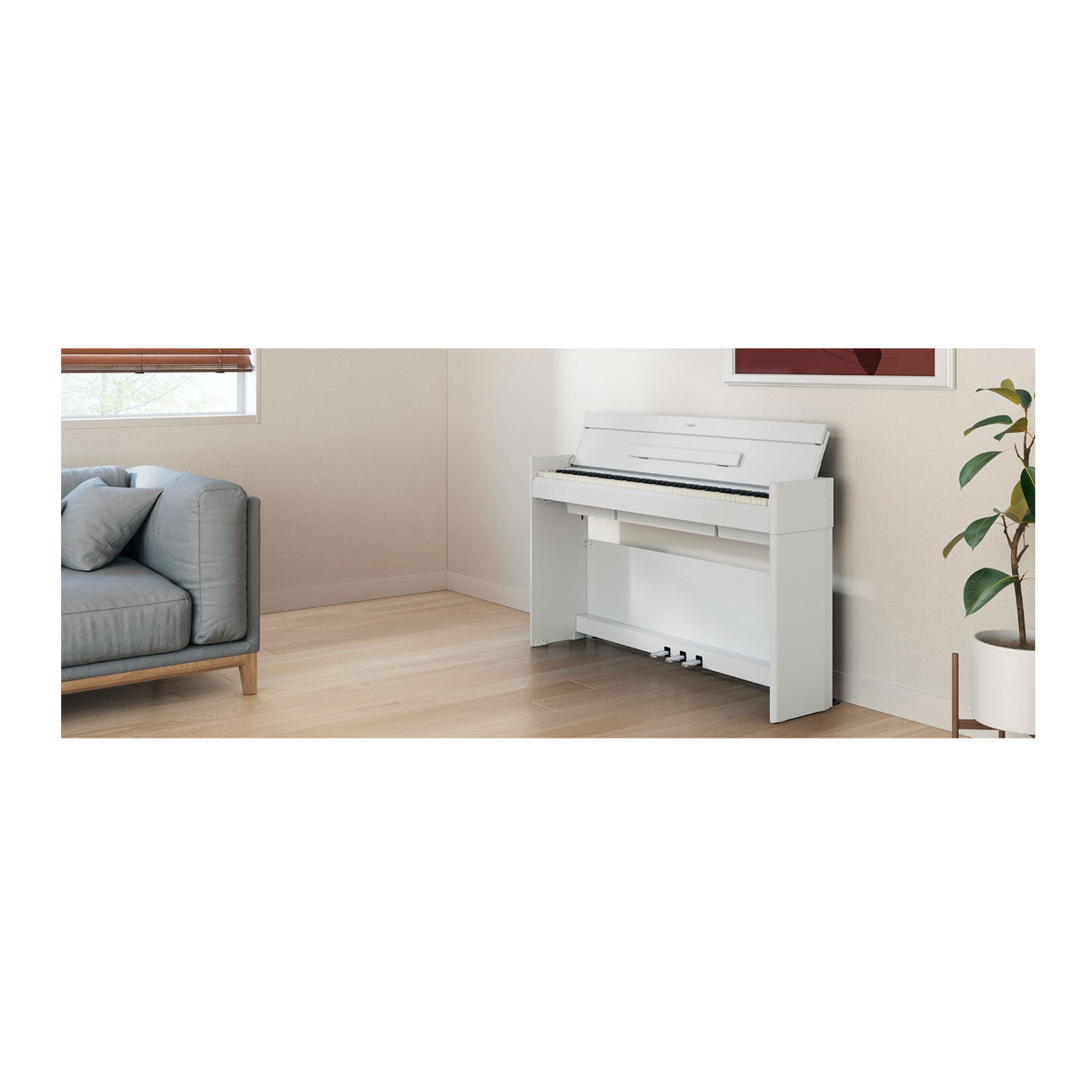 Yamaha Arius YDP-S56WH Compact Home Digital Piano with GrandTouch-E Keyboard (White)
