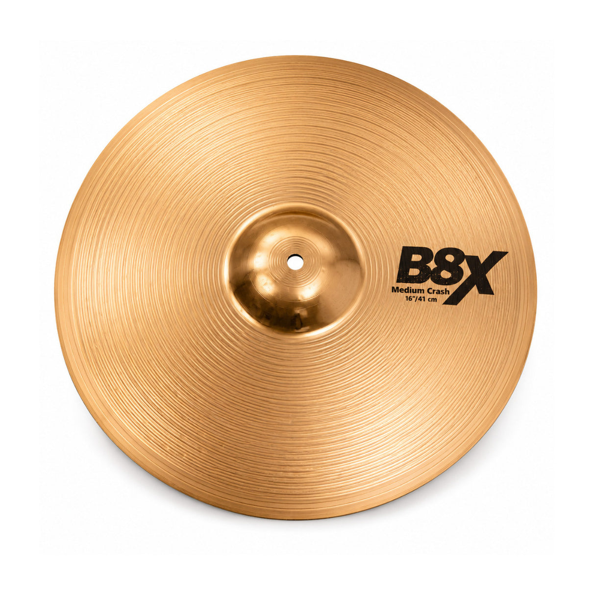 Sabian 16-inch B8X Medium Crash Cymbal with B8 Bronze Construction with Classic Bronze Appearance