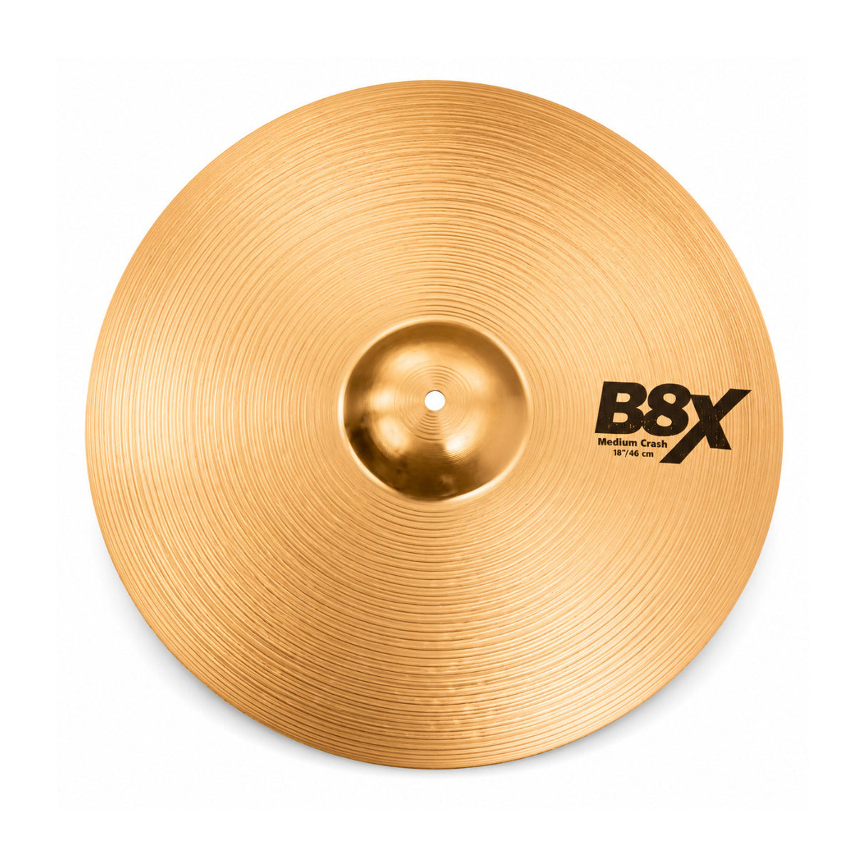 Sabian 18-inch B8X Medium Crash Cymbal with Natural Bronze Finish, Bright Tone and B8 Bronze Body